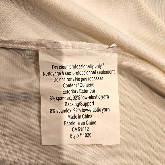 Ameri Mode Lightweight Embellished Floral Full Zip Blouse Jacket - White- SZ XL - Picture 7 of 8